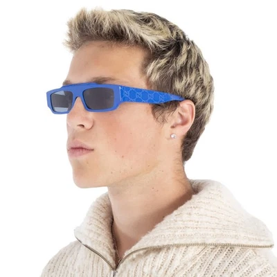 古驰 Blue Browline 男式太阳镜 GG1592S 004 55 GG1592S 004 55 — 第 1/4 张图片