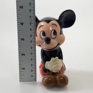 VINTAGE WALT DISNEY MICKEY MOUSE SPARSCHWEIN 4,5" Schreibtisch Korea 70’er GUMMI - Bild 1 von 7
