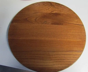 Large WOOD INLAID Design LAZY SUSAN 14” Vintage Swivel - Picture 1 of 1