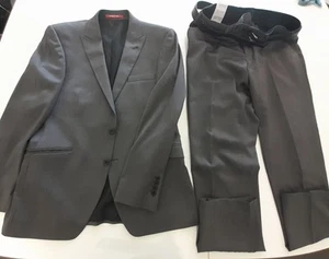Great lightweight men's suit sport coat pants brand Manguun size 52 L gray - Picture 1 of 16