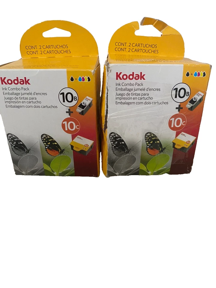 2 Kodak 10B Black & 10C Color Ink Cartridge Combo (8367849) Open Boxes - Image 1 of 1