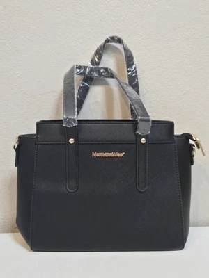 Montana West Black Leather Hand Carry Top Handle Purse New Without Tags Small  - Image 1 of 4