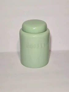 Jadeite Green Glass Coffee Canister With Lid 7.25" - Picture 1 of 16