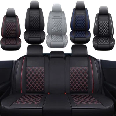 Leather Front Car Seat Covers Full Set Cushion Protector For Mazda 3 6 CX-5 CX-7 - Image 1 of 4