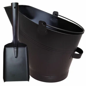 JUEGO DE CUBO Y PALA DE CARBÓN WATERLOO CARBÓN CENIZA TRONCO SCUTTLE HOD ACERO JUNTO AL FUEGO - Imagen 1 de 2