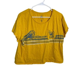 Disney Parks Lilo and Stitch Shirt Damen Large gelb Cropped Top Tee - Bild 1 von 8