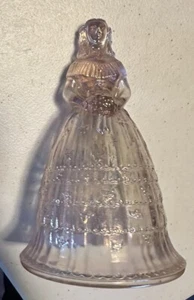 Vintage Imperial Glass Bell Opalescent Pink Suzanne Southern Lady Carnival - Picture 1 of 10