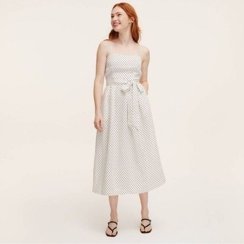 Kate Spade x Target Mini abito midi a pois con cravatta in vita medio NUOVO