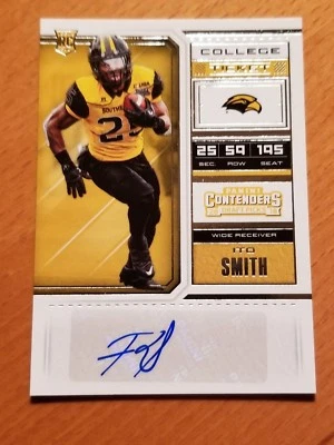 2018 Contenders Draft 291 Ito Smith Southern Miss Atlanta Falcons RB Rookie Auto - Image 1 of 2