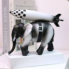 Banksy Rocket Elephant Statue Art Modern Home Decor Sculpture Craft Ornament New