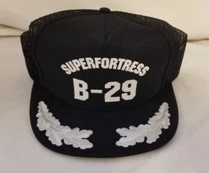 Vintage MADE IN USA B-29 Superfortress Military Mesh Trucker Hat Snapback M/L - Picture 1 of 5