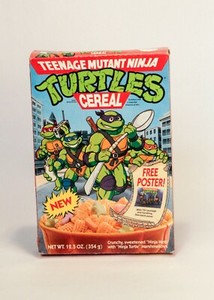Rare Teenage Mutant NINJA TURTLES  Cereal Box RARE 1989 