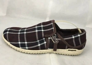 Patagonia Women's Kula Button Plaid T51954 Purple Plaid Slip On Sneaker Sz 8.5 M - Picture 1 of 11
