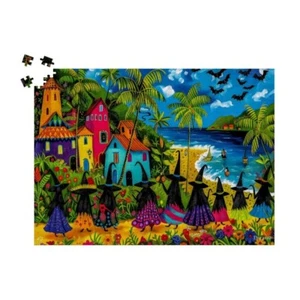 Witchy Paradise Haven Wooden Jigsaw Puzzle: 500 Piece Puzzle by Durazza - Picture 1 of 3