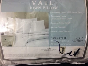 charter club hypoallergenic european white down vail firm support king - Picture 1 of 6