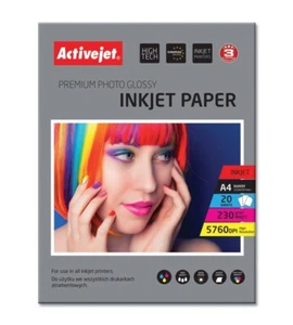 5901452122553 Activejet AP4-230G20 Papier fotograficzny do drukarek atramentowych; A4; 20 sztuk Ac - Zdjęcie 1 z 1