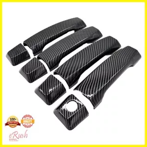 Fits 2004-2015 NISSAN TITAN 4PCS CARBON FIBER DOOR HANDLE COVER OVERLAY SET - Bild 1 von 1