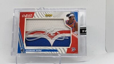 2022-23 Panini Instant NBA Ousmane Dieng Clear Vision Rookie RC Patch Auto 2/10 - Image 1 of 2