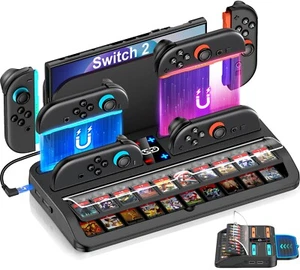 All in one Organization For Nintendo Switch 2 Joy-Con Controller Charger Stand - Picture 1 of 9