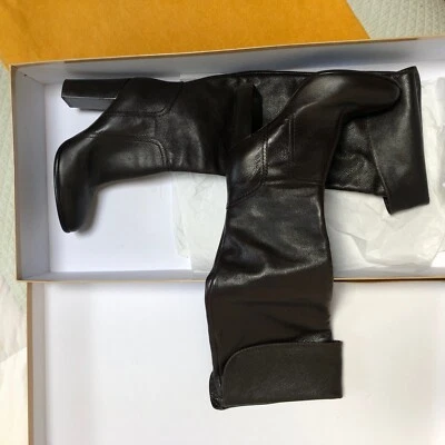 $1,195 Sergio Rossi Brown Leather Boots Size: 38.5 - Image 1 of 4