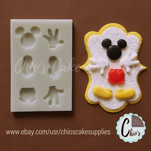 Mickey head, hands, pants silicone mold, 6 cavities. - Picture 1 of 4