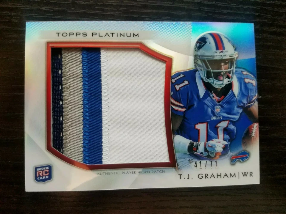 2012 Topps Platinum T.J. Graham Jumbo 4 COLOR  Patch Refractor RC Rookie # 41/71 - Image 1 of 1