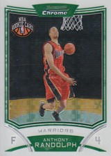 2008-09 Bowman Chrome X-Fractors Basketball Card #123 Anthony Randolph /299