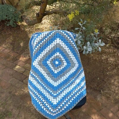 😇 Baby New Crochet Handmade Blanket Throw rug 87*87 cm Cot Car  Granny Square  - image 1 of 4