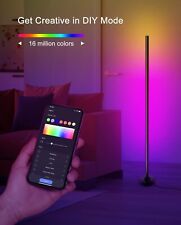Lámpara de pie LED, lámpara de esquina RGB+ blanca moderna inteligente compatible con Alexa