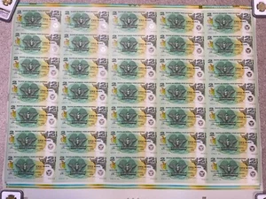 1991 Papua New Guinea P12 2 Kina polymer uncut sheet 9th South Pacific Games - Picture 1 of 2