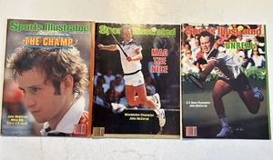 1981 Sports Illustrated JOHN McEnroe Lot of 3 US OPEN No Labels WIMBLEDON Champ - Picture 1 of 1