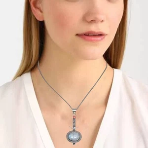 Necklace Moonstone Gifted Rainbow Jewelry Pendant Gemstone 18" - Picture 1 of 11