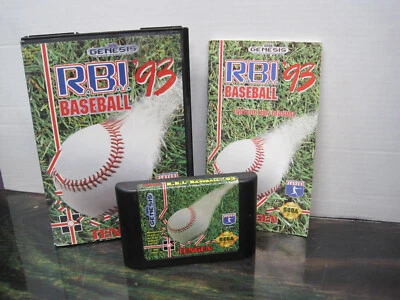 CIB R.B.I. BASEBALL 93 1993 SEGA GENESIS VIDEO GAME COMPLETE IN BOX - Image 1 of 4