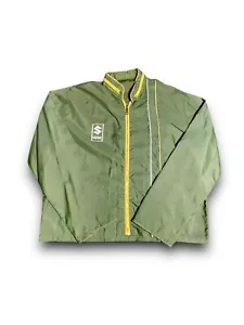Vintage 70s Nylon Suzuki Racing Jacket Windbreaker Green/Yellow/White Men’s - Picture 1 of 3