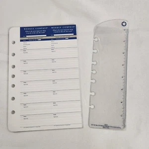 40 Classic Size Franklin Covey Planner Weekly Compass Page Finder Insert - Picture 1 of 2