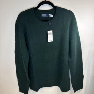 Neu Herren $ 248 Polo Ralph Lauren Rundhalsausschnitt Wildleder Patch Wolle Kaschmir Pullover Gr. L - Bild 1 von 10