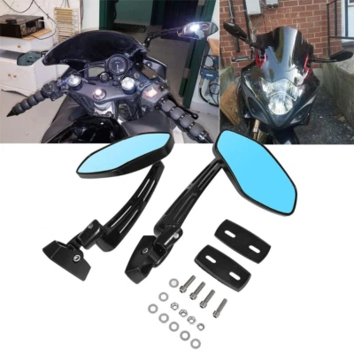 Motorcycle Racing Rearview Mirrors Black for Suzuki GSXR 600 750 1000 Hayabusa Foto 1 de 4