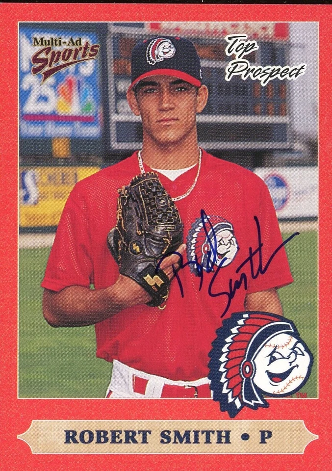 1999 Peoria Chiefs BUD SMITH Signed Card autograph AUTO CARDINALS RC - Image 1 of 1
