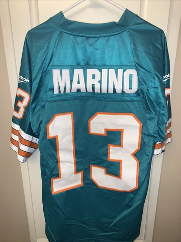 STITCHED SEWN DAN MARINO NFL PLAYER REEBOK THROWBACK JERSEY MIAMI DOLPHINS MEN M Cover