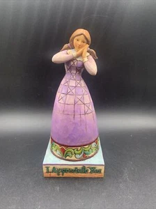 Figura de niña Jim Shore retirada 2006 Heartwood Creek "Te aprecio" - Imagen 1 de 7