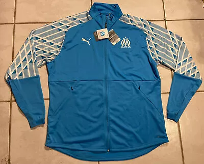 NWT PUMA Olympique De Marseille Stadium Jacket Full Zip  758122 11 Men’s XL - Image 1 of 4