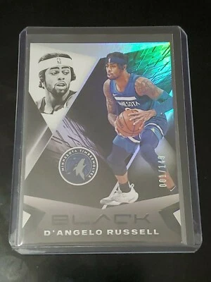 2020-21 Panini Black - D'Angelo Russell #d 001/149 SP Base Minn Timberwolves - Image 1 of 3