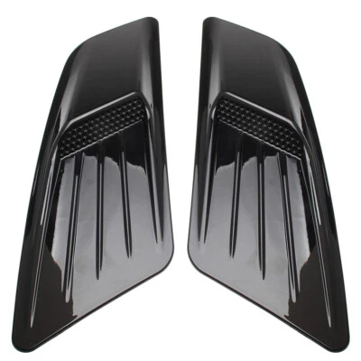 Car Racing Air Flow Intake Hood Vent Bonnet Cover Decoration Accessories 2Pcs - Image 1 of 4