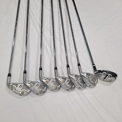 7 Golf Clubs Lot JACK NICKLAUS Q4 5 6 7 8 9 PW Hybrid 3 Irons Set Wedge Wood RH - Image 1 of 4