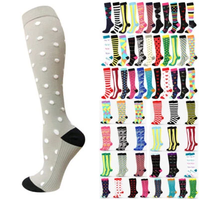 Kompressionsstrümpfe Kniestrümpfe Damen Herren Reisestrümpfe Sport-Stützstrümpfe - Bild 1 von 4