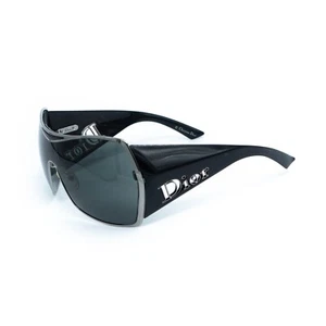 Gafas de sol Christian DIOR GAUCHO 1 escudo negras vintage - Imagen 1 de 10