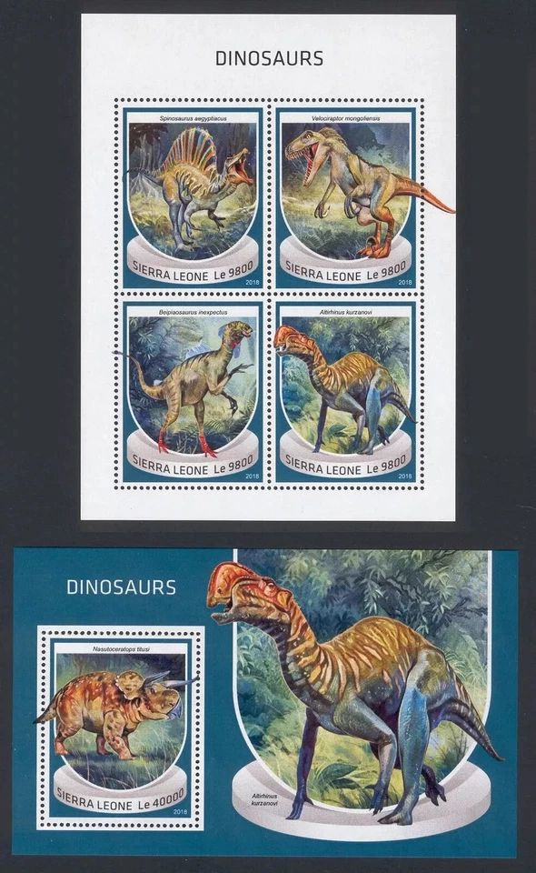 Dinosaurios / Fauna Marina Prehistórica / Reptiles - Sierra Leona 2018 MNH** SN. Foto 1 de 1