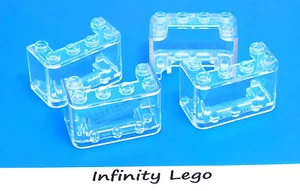4 LEGO Transparent / Clear Windscreen 2 x 4 x 2 Car (4594 35160) - 4 Pieces - Picture 1 of 2