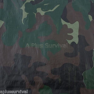 Lona de camuflaje 10' x 12' con ojales camping emergencia supervivencia refugio nieve lluvia - Imagen 1 de 1