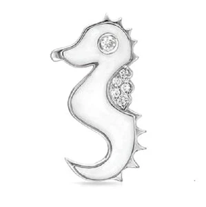 Seepferdchen Anhänger Charm CZ 925 Sterling Silber P&P Giuseppe Pisano - Bild 1 von 6